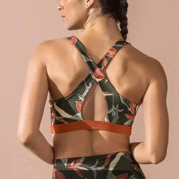 Leonisa Eco-Friendly Sports Bra Orange/Gray size XL - Picture 5 of 7